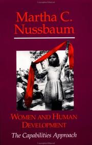 Cover of: Women and Human Development by Martha Nussbaum