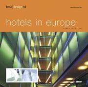 Cover of: best designed hotels in Europe I - urban locations (Best Designed)