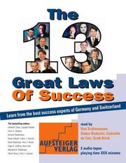 Cover of: The 13 Great Laws of Success