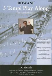 Cover of: Concerto for Flute, Strings and Basso Continuo Op. 10 No 1, RV 433 La Tempesta di Mare in F major (3 Tempi Play Along) | Antonio Vivaldi