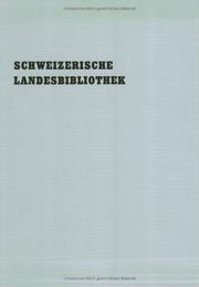 Cover of: Die Schweizerische Landesbibliothek in Bern by Christoph Allenspach