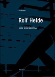 Cover of: Rolf Heide- Architect, Designer, La by Dirk Meyhofer