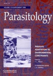 Cover of: Parasite Adaptation to Environmental Constraints (Parasitology)