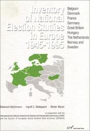 Cover of: Inventory of National Election Studies in Europe, 1945-1995