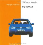 Cover of: The VW Golf: By Ulrich Von Mende (Design Classics)