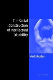 Cover of: The Social Construction of Intellectual Disability by Mark Rapley