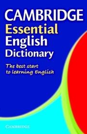 Cover of: Cambridge essential English dictionary.