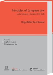 Cover of: Unjustified Enrichment by Christian Von Bar, Stephen Swann