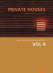 Cover of: GMP: Volumes Volume 4 Private Houses (Gmp : Architekten Von Gerkan, Marg Und Partner, Volume 4)