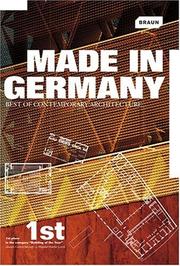 Cover of: Made in Germany: Best of Contemporary Architecture (Made in)