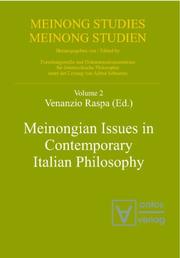 Meinongian Issues in Contemporary Italian Philosophy (Meinong, Studies / Meinong Studien) by Venanzio Raspa