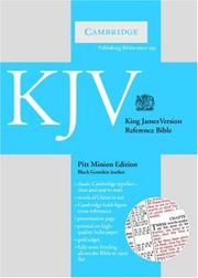 Cover of: KJV Pitt Minion Reference Edition, R186 Black Goatskin Leather
