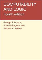 Cover of: Computability and logic. by George Boolos