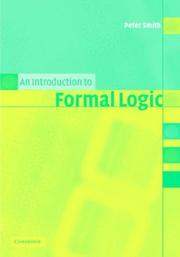 Cover of: An Introduction to Formal Logic