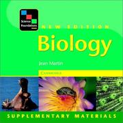 Cover of: Science Foundations Biology Supplementary Materials CD-ROM Protected PC/IBM Compatible Disk (Science Foundations)