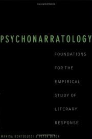Cover of: Psychonarratology: foundations for the empirical study of literary response
