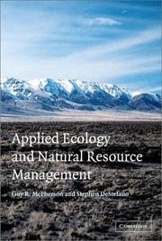 Cover of: Applied Ecology and Natural Resource Management