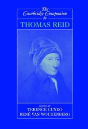 Cover of: The Cambridge Companion to Thomas Reid (Cambridge Companions to Philosophy) by 