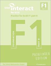 Cover of: SMP Interact for GCSE Practice for Book F1 Part B Pathfinder Edition