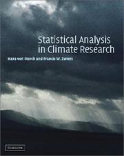 Cover of: Statistical analysis in climate research