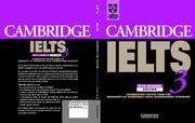 Cover of: Cambridge IELTS 3 Self-study Pack: Examination Papers from the University of Cambridge Local Examinations Syndicate (IELTS Practice Tests)