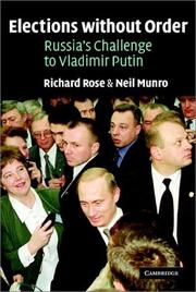 Elections without order by Richard Rose