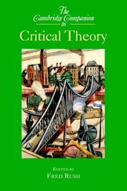 Cover of: The Cambridge companion to critical theory