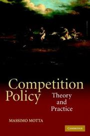 Cover of: Competition Policy by Massimo Motta