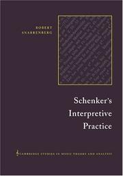 Cover of: Schenker's Interpretive Practice (Cambridge Studies in Music Theory and Analysis)