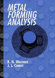 Cover of: Metal Forming Analysis