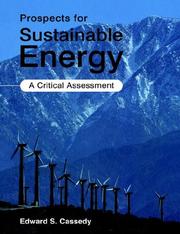 Cover of: Prospects for Sustainable Energy: A Critical Assessment