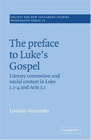 Cover of: The Preface to Luke's Gospel by Loveday Alexander