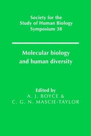 Cover of: Molecular Biology and Human Diversity (Society for the Study of Human Biology Symposium Series)