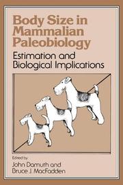 Cover of: Body Size in Mammalian Paleobiology: Estimation and Biological Implications