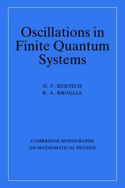 Cover of: Oscillations in Finite Quantum Systems (Cambridge Monographs on Mathematical Physics)