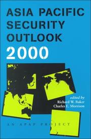Cover of: Asia Pacific Security Outlook 2000 | 