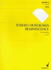 Cover of: Reminiscence by Toshio Hosokawa