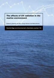 Cover of: The Effects of UV Radiation in the Marine Environment (Cambridge Environmental Chemistry Series)