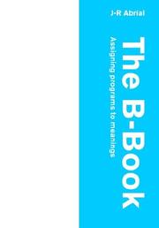 The B-Book by J. R. Abrial