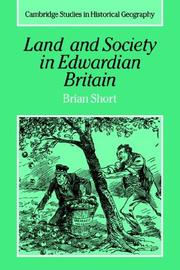Cover of: Land and Society in Edwardian Britain (Cambridge Studies in Historical Geography)