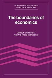 Cover of: The Boundaries of Economics (Murphy Institute Studies in Political Economy)