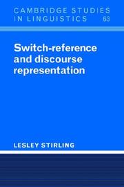 Cover of: Switch-Reference and Discourse Representation (Cambridge Studies in Linguistics)