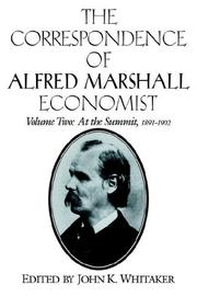 Cover of: The Correspondence of Alfred Marshall, Economist by Alfred Marshall