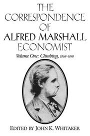 Cover of: The Correspondence of Alfred Marshall, Economist by Alfred Marshall