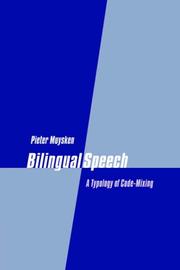 Cover of: Bilingual Speech by Pieter Muysken