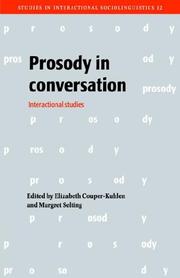 Cover of: Prosody in Conversation by 