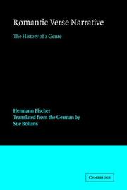 Cover of: Romantic Verse Narrative: The History of a Genre (European Studies in English Literature)