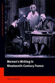 Cover of: Women's Writing in Nineteenth-Century France (Cambridge Studies in French)