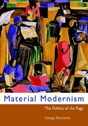 Cover of: Material Modernism: The Politics of the Page