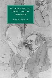 Cover of: Aestheticism and Sexual Parody 18401940 (Cambridge Studies in Nineteenth-Century Literature and Culture)
